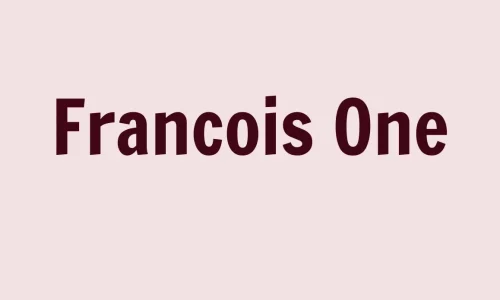 Francois One Font Free Download