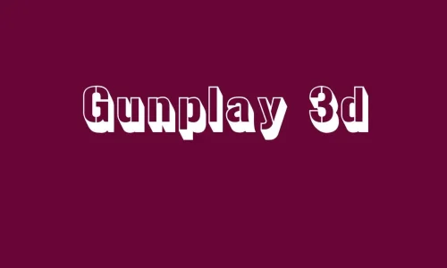 Gunplay 3D Font Free Download