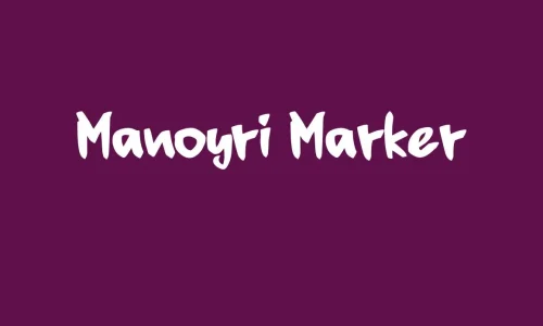Manoyri Marker Font Free Download