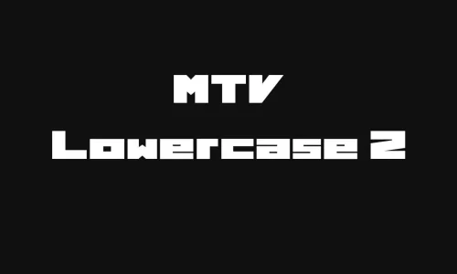 MTV Lowercase 2 Font Free Download