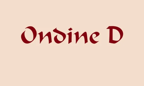 Ondine D Font Free Download