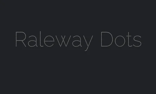 Raleway Dots Font Free Download