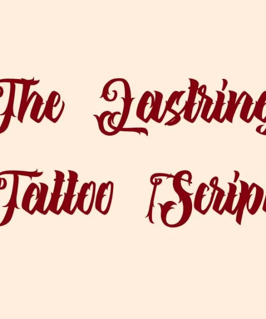 The Lastring Tattoo Script Font Free Download
