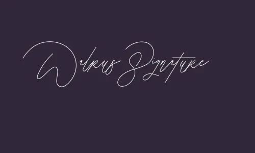 Walrus Signature Font Free Download