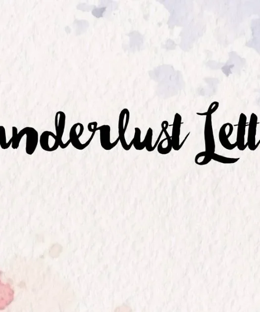 Wanderlust Letters Font Free Download