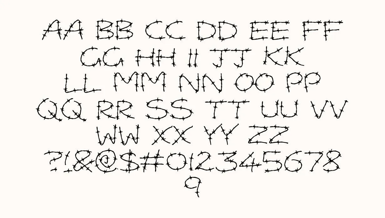 Barbed Wire Font