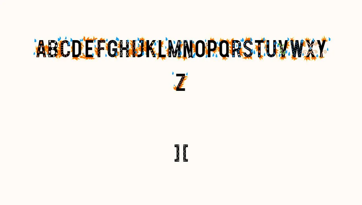 Water and Flames Font