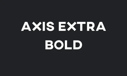 Axis Extra Bold Font Free Download