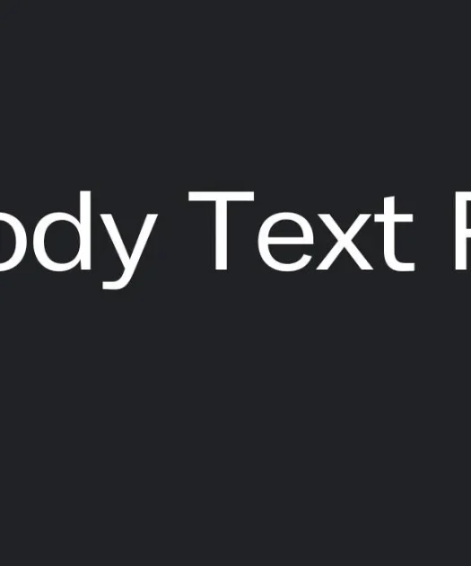 Body Text Fit Font Free Download