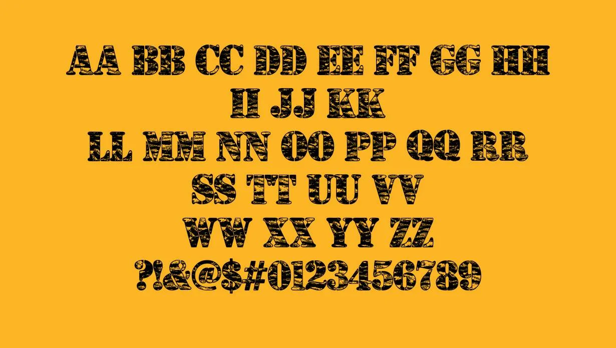 Camouflage Jungle Font