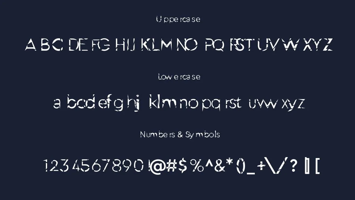 Crazy Broken Font 