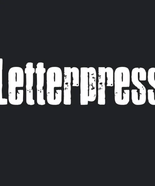 Letterpress Font Free Download