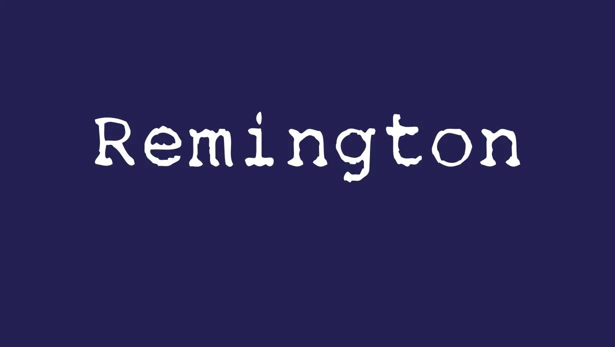 Remington Font Free Download