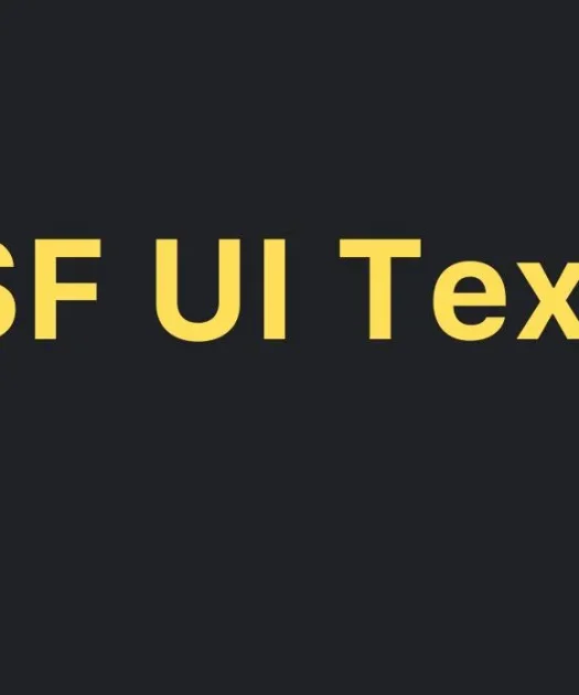 SF UI Text Font Free Download