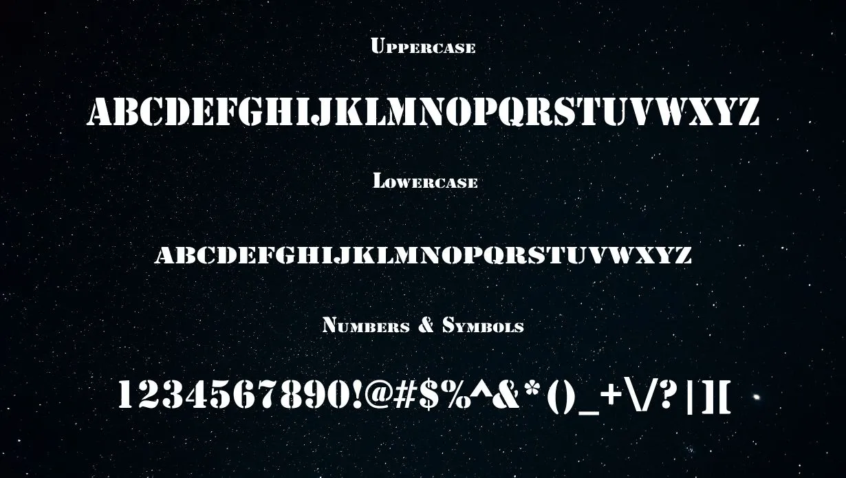 Stenciled Font