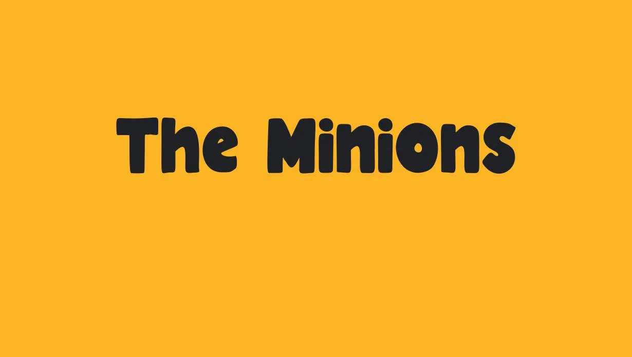 The Minions Font Free Download