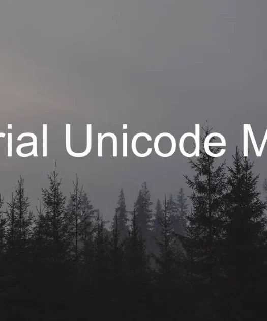 Arial Unicode MS Font Free Download