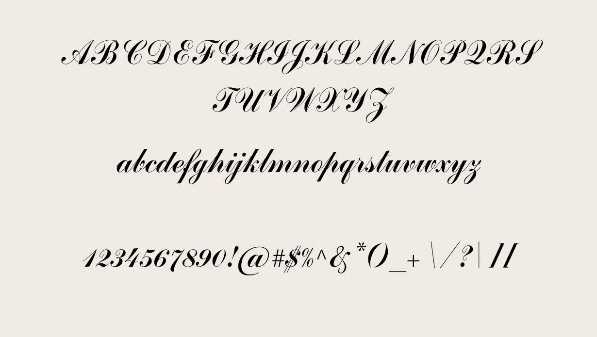 Commercial Script Font