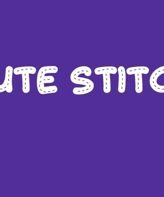 Cute Stitch Font Free Download