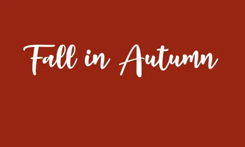 Fall in Autumn Font Free Download