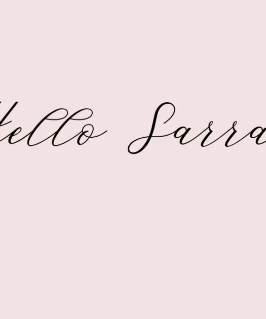 Hello Sarah Font Free Download