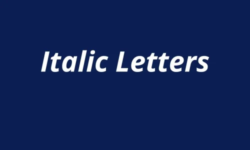 Italic Letters Font Free Download