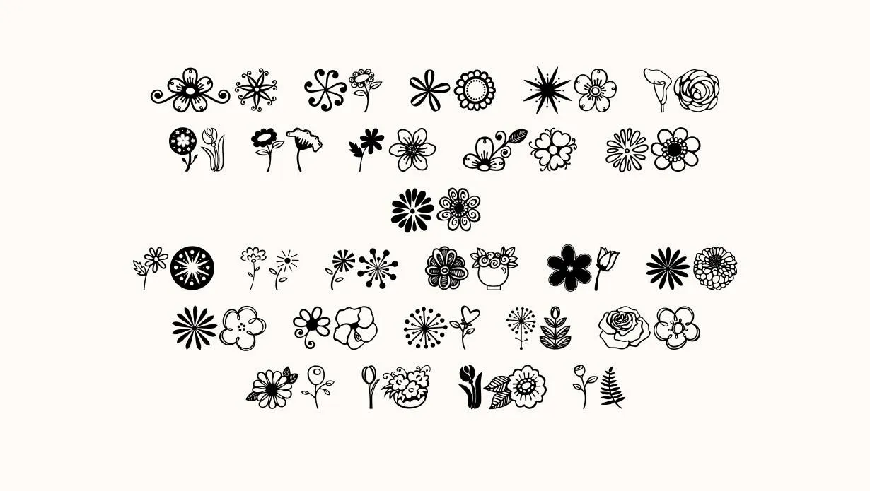 Janda Flower Doodles Font