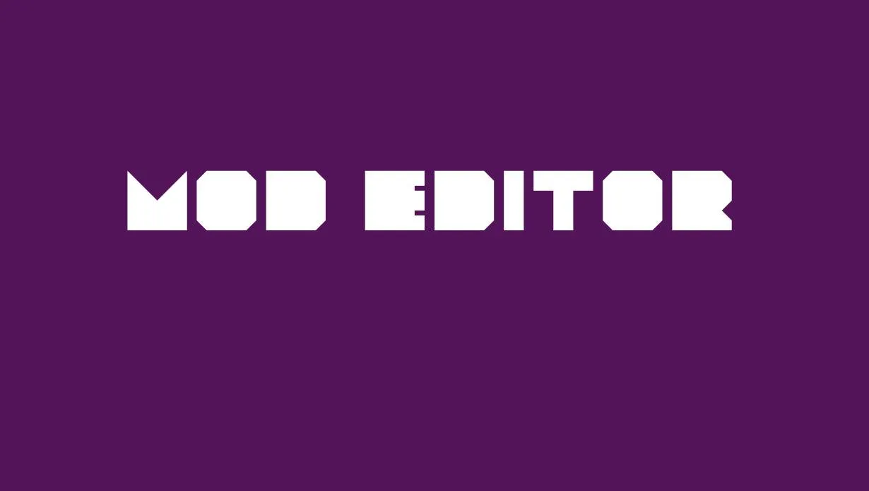 Mod Editor Font Free Download