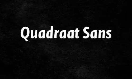 Quadraat Sans Regular Expert Font Free Download