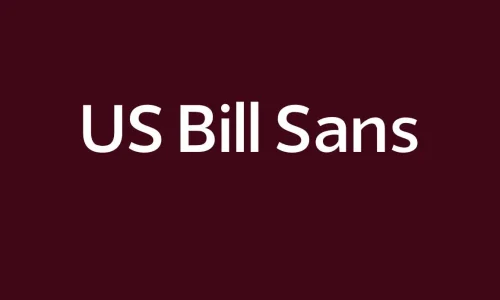 US Bill Sans Font Free Download